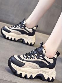 Spring new Matching retro sneakers heightening breathable Clunky Sneaker