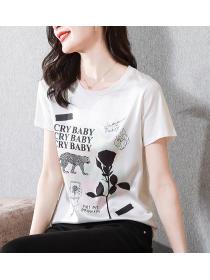 Korean style Summer Printed T-shirt