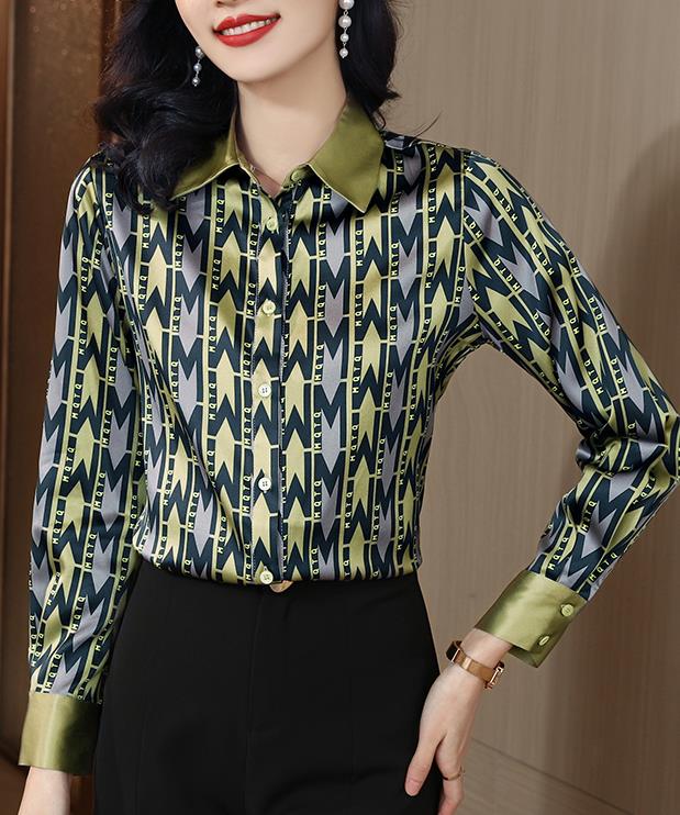 New arrival Silk Fashion Printed Blouse