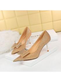 Korean style Fashion banquet women's shoes thin heels high heels 