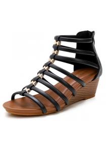 Retro hollowed out Roman sandals Summer wedge heel Comfortable fashion Sandals