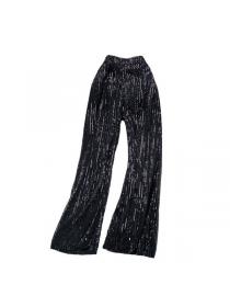 Summer Korean style Casual Matching Sequins Long pants 