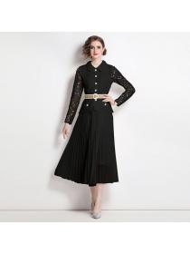European style Summer Chiffon Long sleeve Dress for women