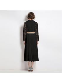 European style Summer Chiffon Long sleeve Dress for women