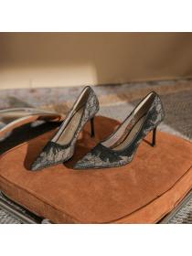 Korean style Sheepskin insole pointy heels 