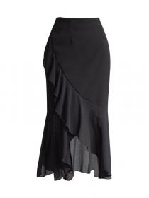 High waist slim temperament Fishtail skirt OL skirt