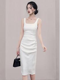 New style Sleeveless Elegant High waist Dress