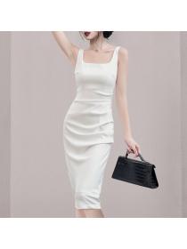 New style Sleeveless Elegant High waist Dress 