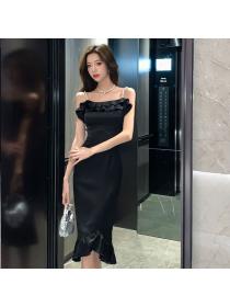 Korean style Summer Sexy Sling slim dress 