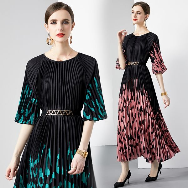 European style Quality Elegant Fashion Large swing dress