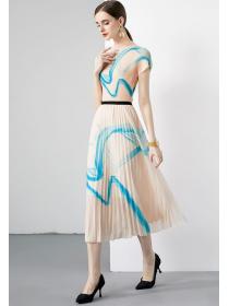 European style Retro Elegant Quality Large swing dress 