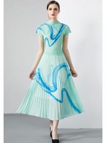 European style Retro Elegant Quality Large swing dress 