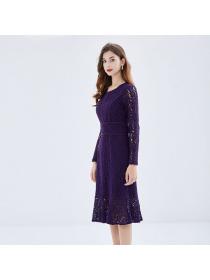 Retro Elegant Lace Plus size European style Lace dress 