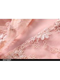 Retro Elegant Plus size European style Short sleeve Lace dress 