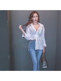 Korean style Fashion Loose Sexy Blouse 