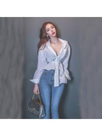 Korean style Fashion Loose Sexy Blouse 