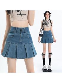 Korean style Sexy High waist Anti emptied denim short