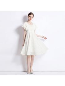 European style Summer Square neck A-line dress 