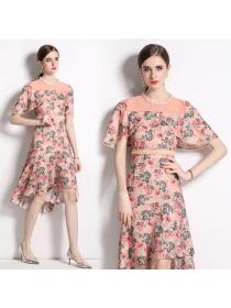 European style Summer Fashion Floral dress 