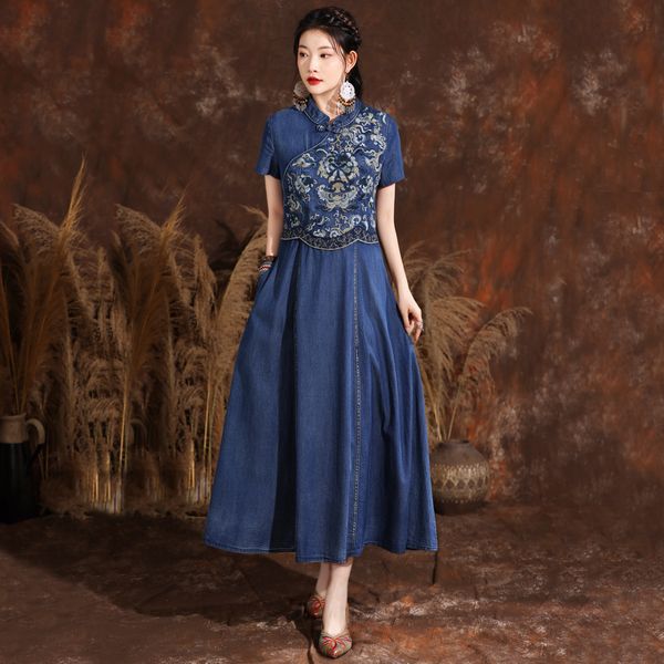 Vintage style Summer Fashion Embroidery dress