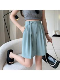 Korean style Summer Loose High waist Casual shorts