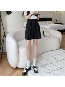 Korean style Summer Loose High waist Casual shorts