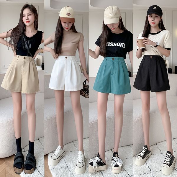 Korean style Summer Matching Loose waist A-line shorts