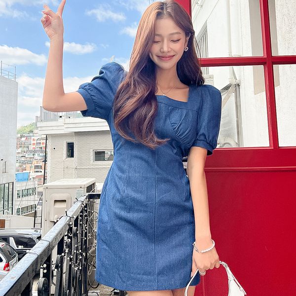 Korean style Summer Casual Denim dress