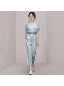Korean style Summer Solid color Fashion Jumpsuits 