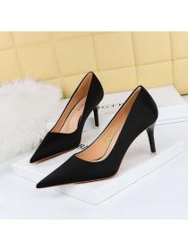 Korean style Simple fashion Sexy Party wear Suede Heels