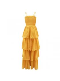 Summer Fashion High waist Layer dress Sling dress 