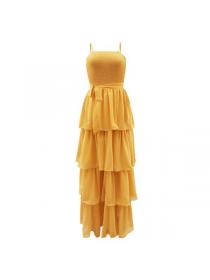 Summer Fashion High waist Layer dress Sling dress 