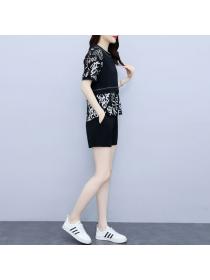 Korean style Summer Fashion Plus size 2 pcs set