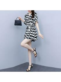 Korean style Summer Fashion Plus size Loose 2 pcs set