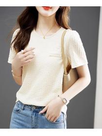 Fashion Solid Color T Shirt for women