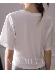 On Sale Solid color 100% cotton Top 