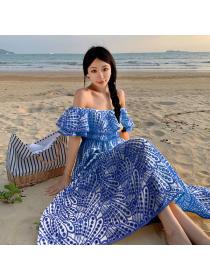 Korean style Off shoulder Sexy Beach Maxi dress 