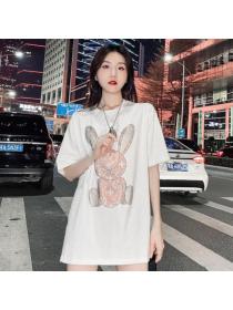  Korean style Fashion Loose Short sleeve T-shirt 