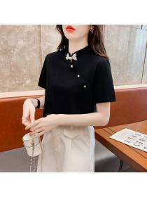 Chinese style Retro Black T-shirt 