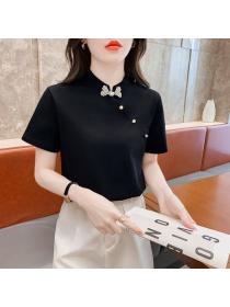 Chinese style Retro Black T-shirt 