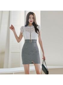 Korean style Sexy High waist Hip-full dress 