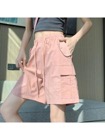 Korean style Summer Casual Loose Waist Short pants 