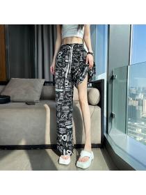 Summer Fashion Printed Casual Long pants 