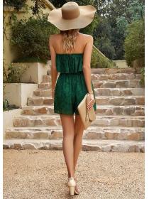 European style Summer Casual Solid color Sexy dress 