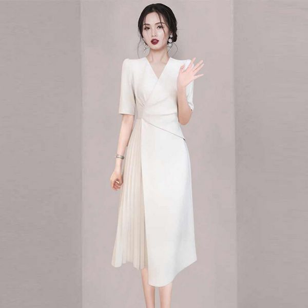 Korean style Summer Elegant Irregular OL Dress
