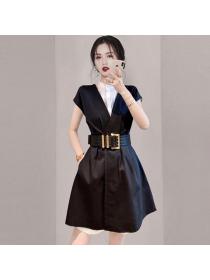 Korean style Summer Elegant Slim dress for women