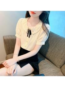 Korean style Summer Lace Sweet Blouse 