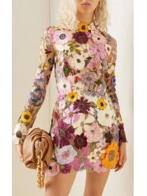 European style Casual Sexy Flower Dress for women