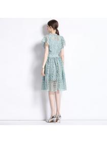 European style Summer Embroidery Fashion dress 
