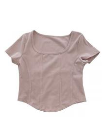 Korean style 100% cotton Summer Sexy Cropped Top